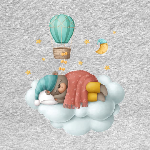 Dreaming bear on the cloud by KOTOdesign